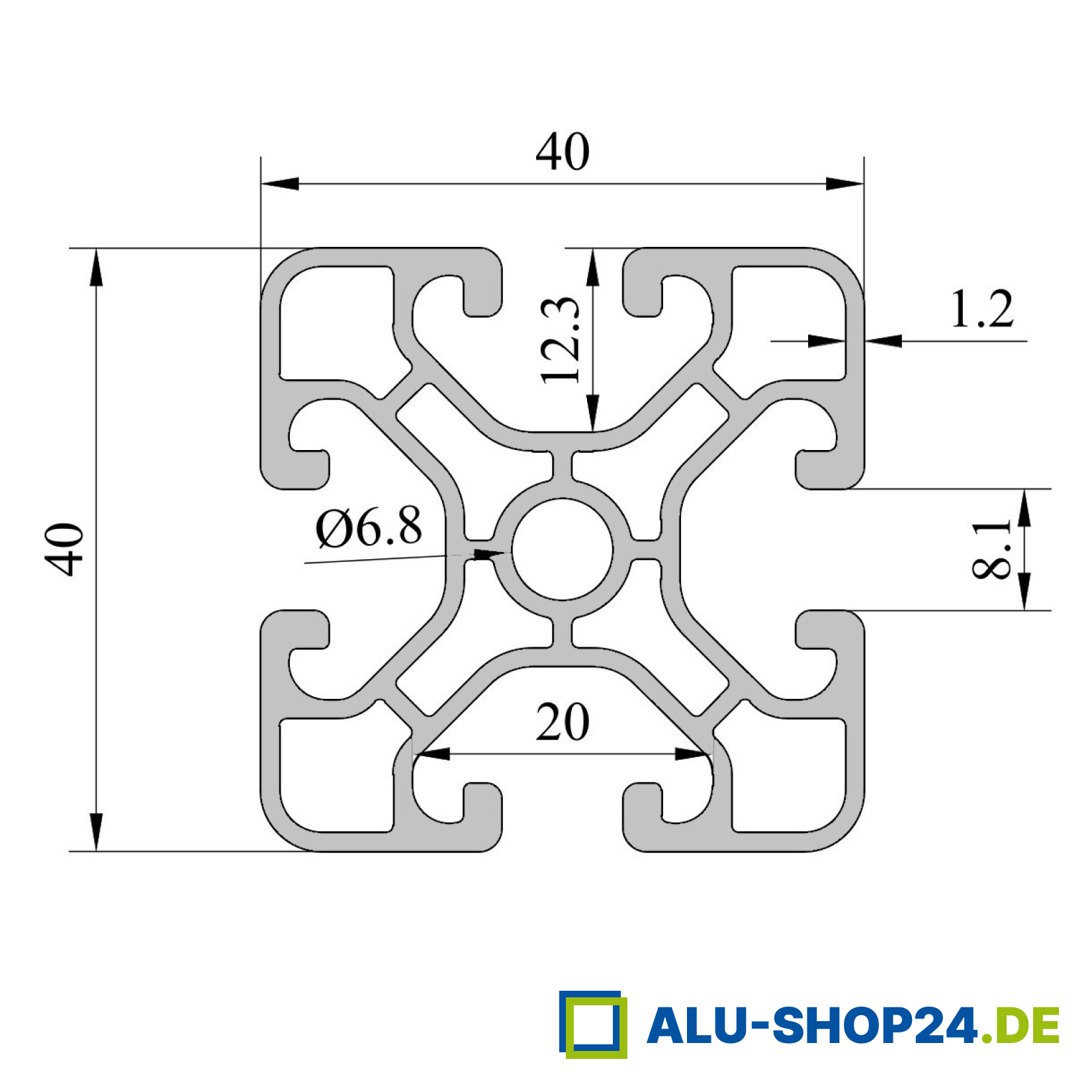 Aluprofil 30x30 Nut 8 Aluminium item kompatibel superleicht Aluprofil 30x30 Nut 8 Aluminium item kompatibel superleicht