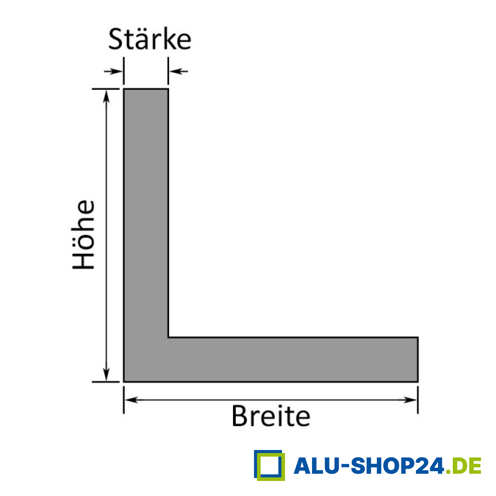 Alu Winkel 20x20x2mm 1000mm Alu Winkel 20x20x2mm 1000mm